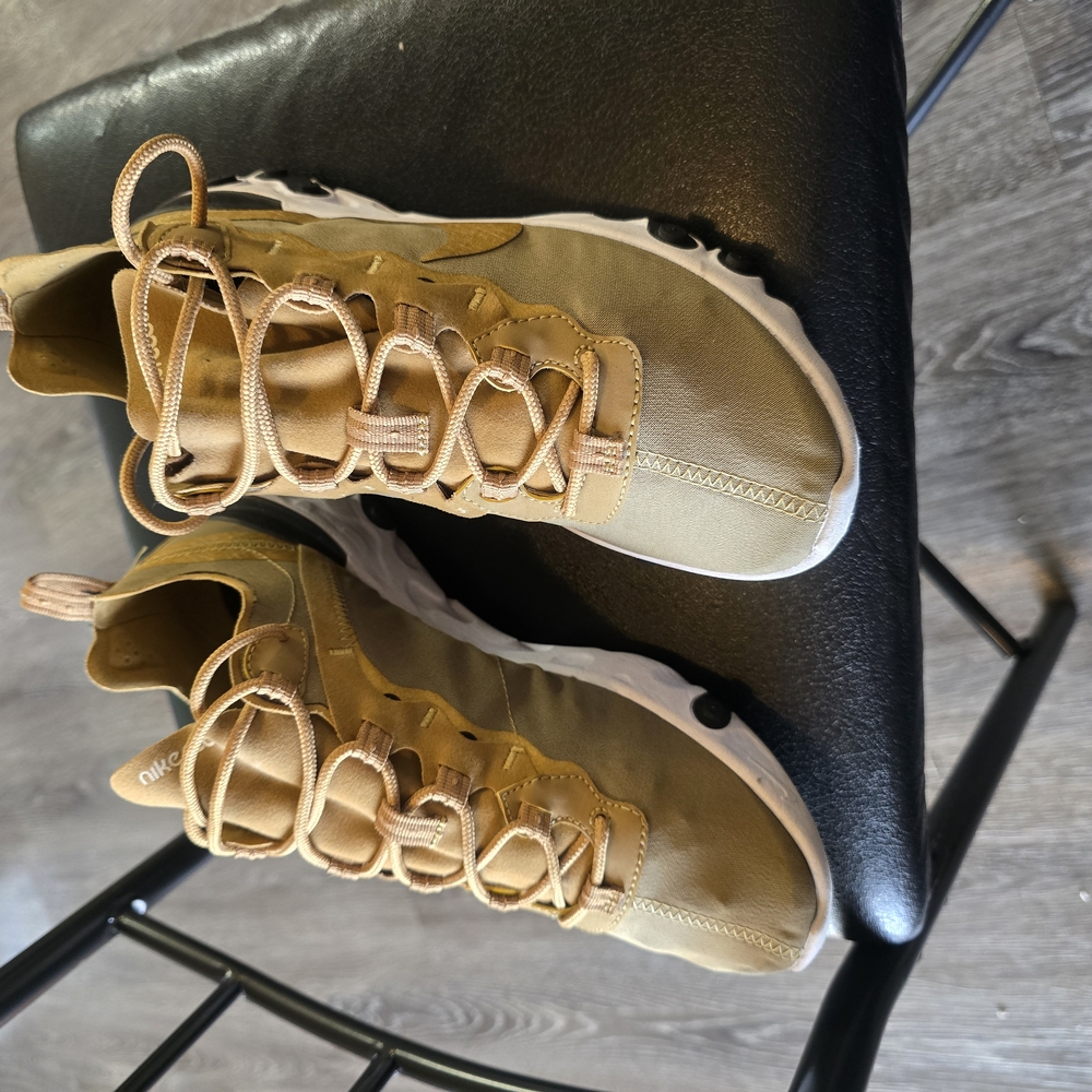 Nike React Element 55 Metallic Gold Men 8 Metallic Gold Run Shoes BQ6166-700